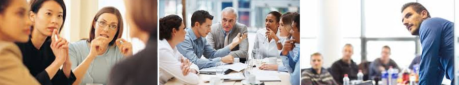 business people in meetings learning from executive coach